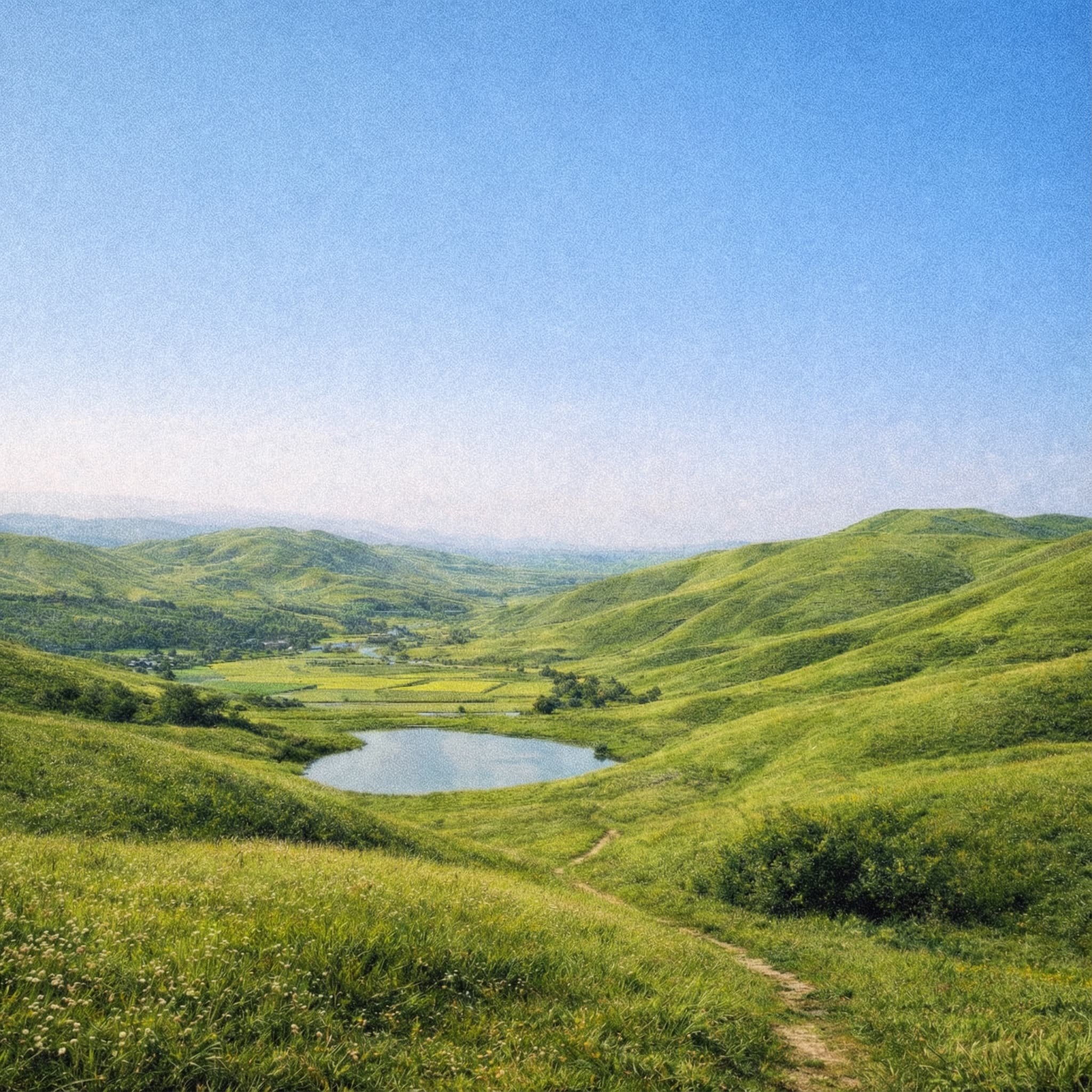 Aso volcano landscape background